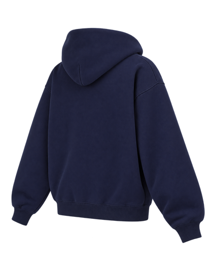 S&R Ivy Zip Hoodie - Navy/White