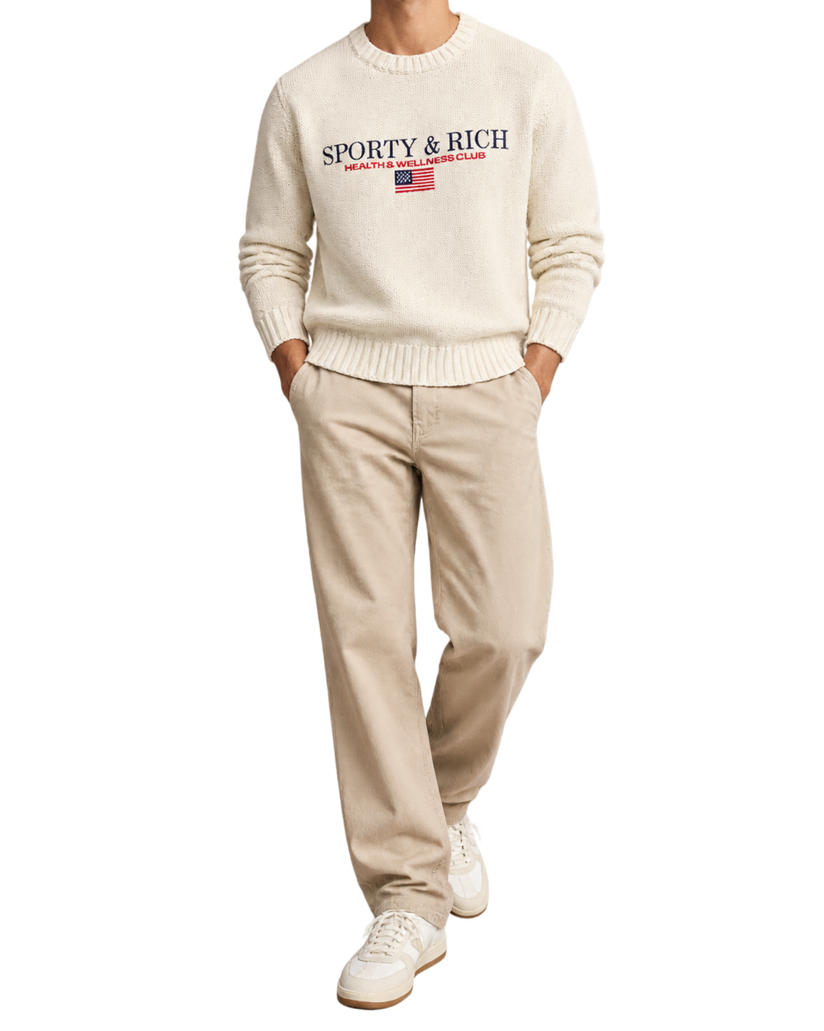 S&R Nautical Knitted Sweater - Ecru
