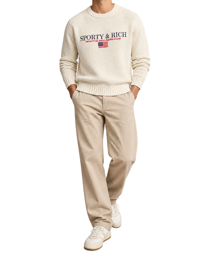 S&R Nautical Knitted Sweater - Ecru