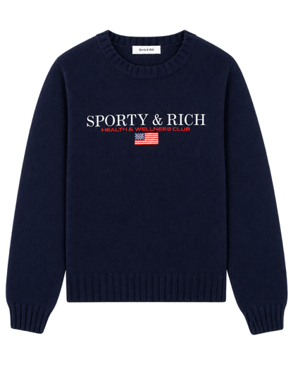 S&R Nautical Knitted Sweater - Navy