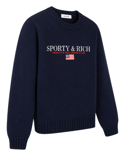 S&R Nautical Knitted Sweater - Navy