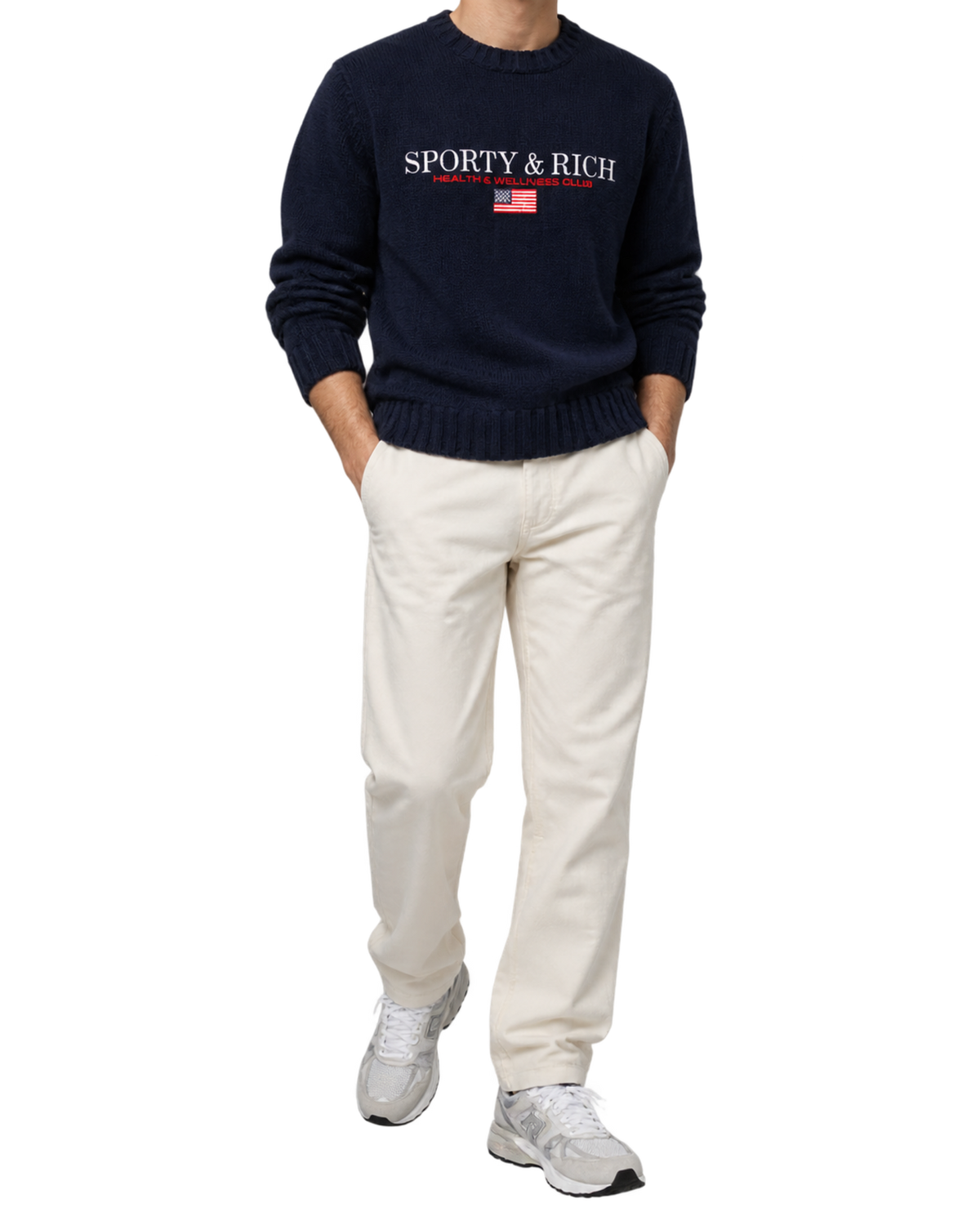 S&R Nautical Knitted Sweater - Navy