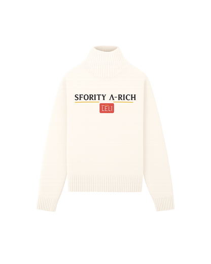 S&R Nautical Knitted Turtleneck - Ecru