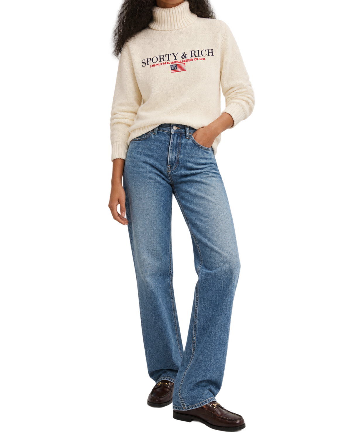 S&R Nautical Knitted Turtleneck - Ecru