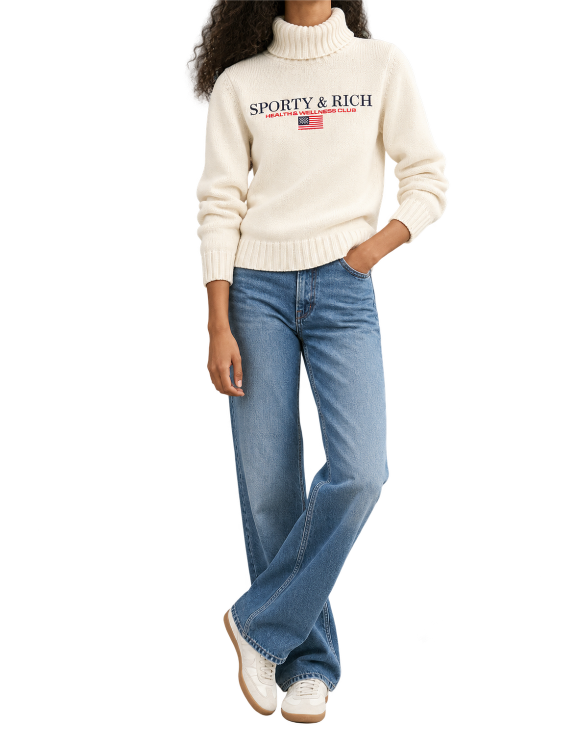S&R Nautical Knitted Turtleneck - Ecru