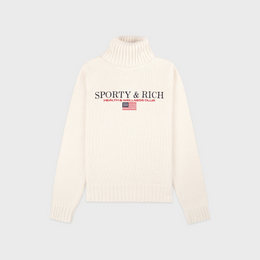 S&R Nautical Knitted Turtleneck - Ecru