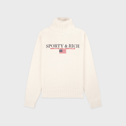 S&R Nautical Knitted Turtleneck - Ecru