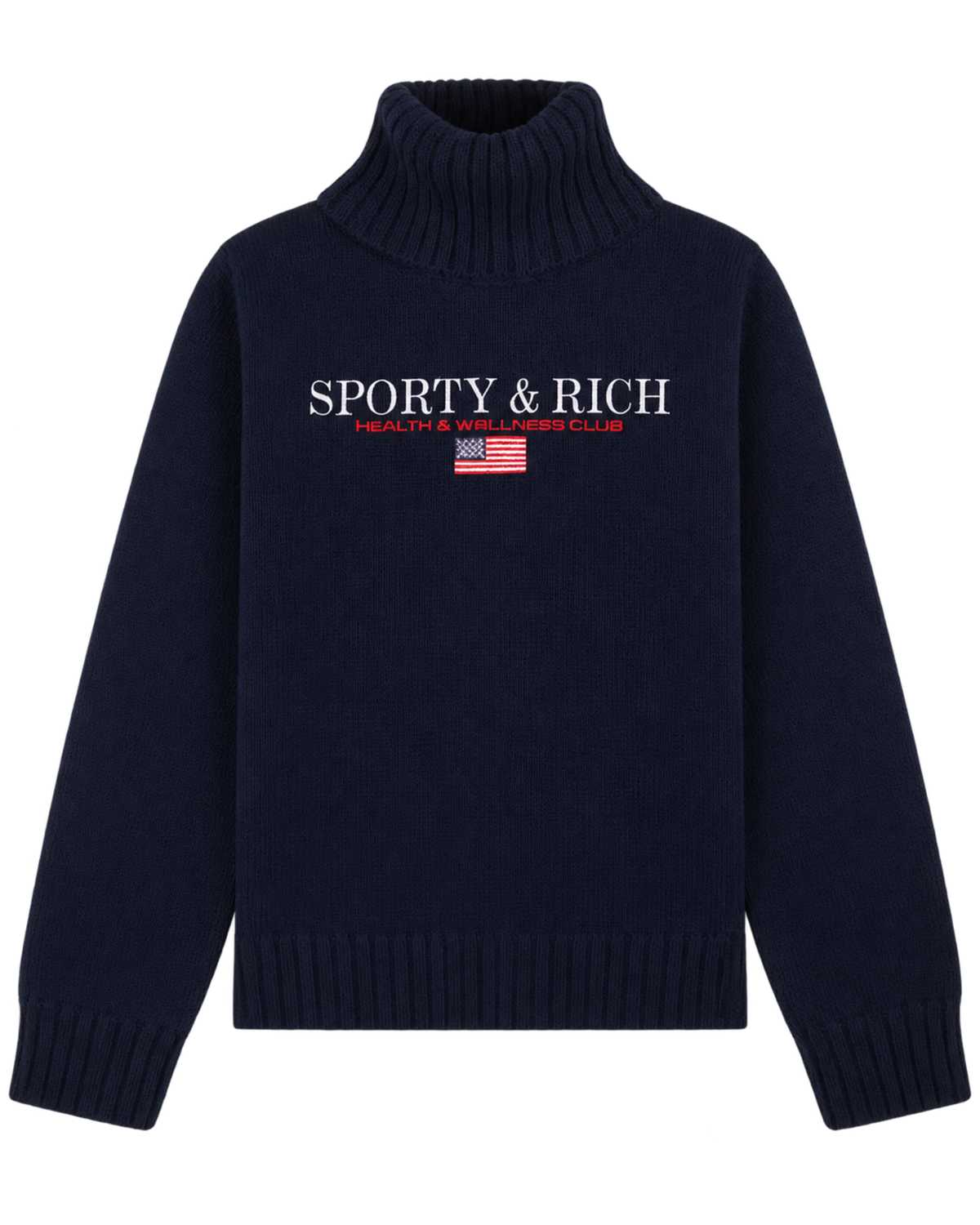 S&R Nautical Knitted Turtleneck - Navy