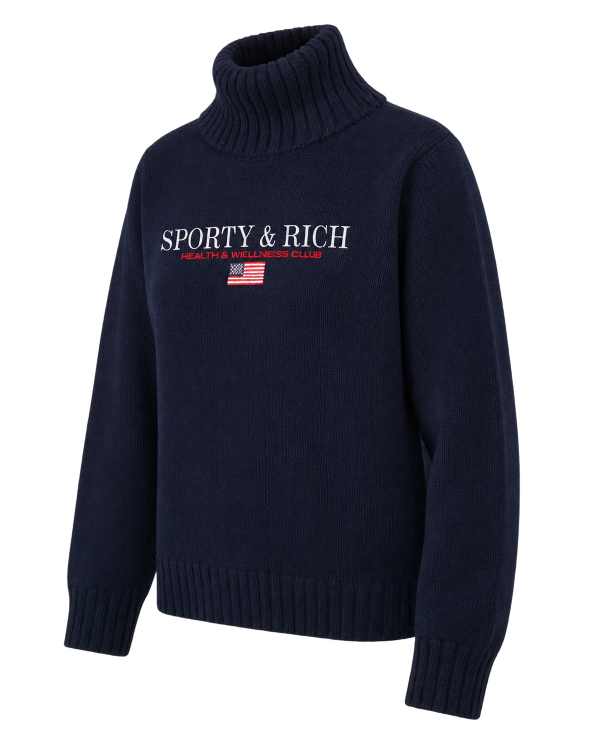 S&R Nautical Knitted Turtleneck - Navy