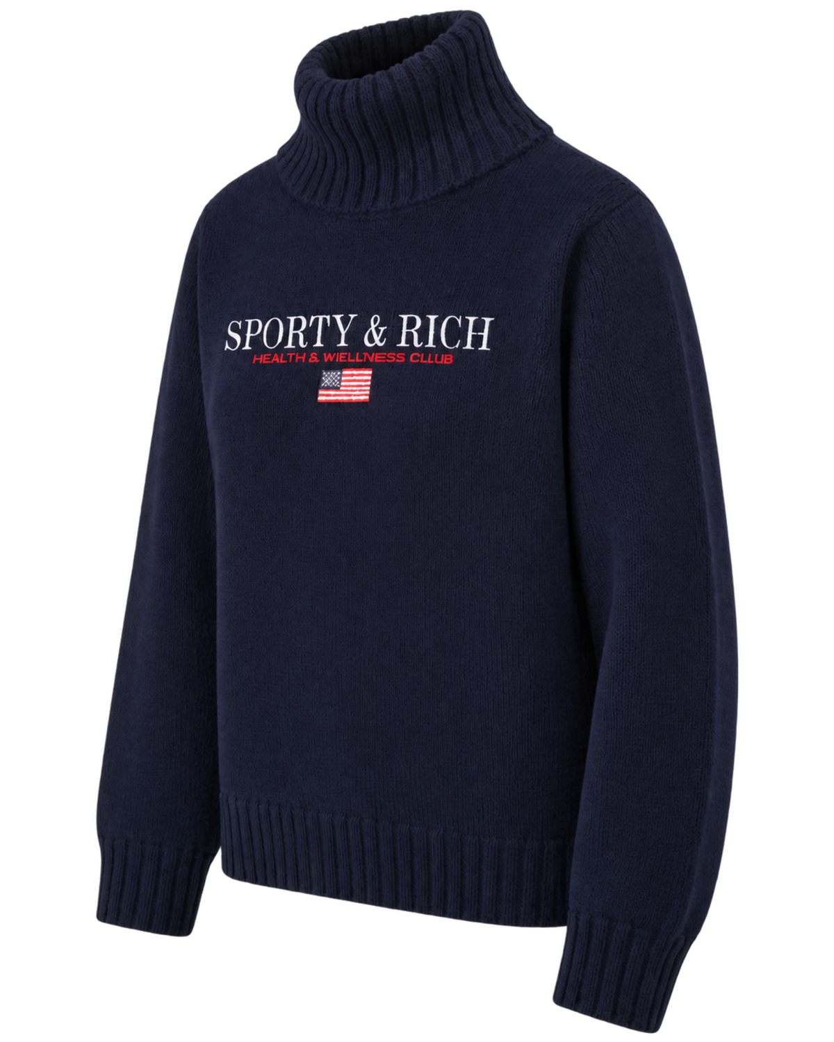 S&R Nautical Knitted Turtleneck - Navy