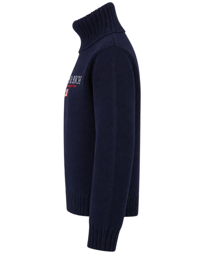 S&R Nautical Knitted Turtleneck - Navy