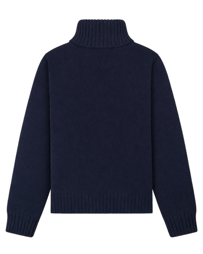 S&R Nautical Knitted Turtleneck - Navy