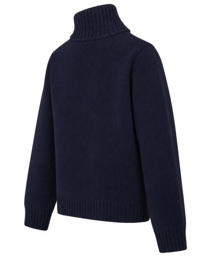 S&R Nautical Knitted Turtleneck - Navy