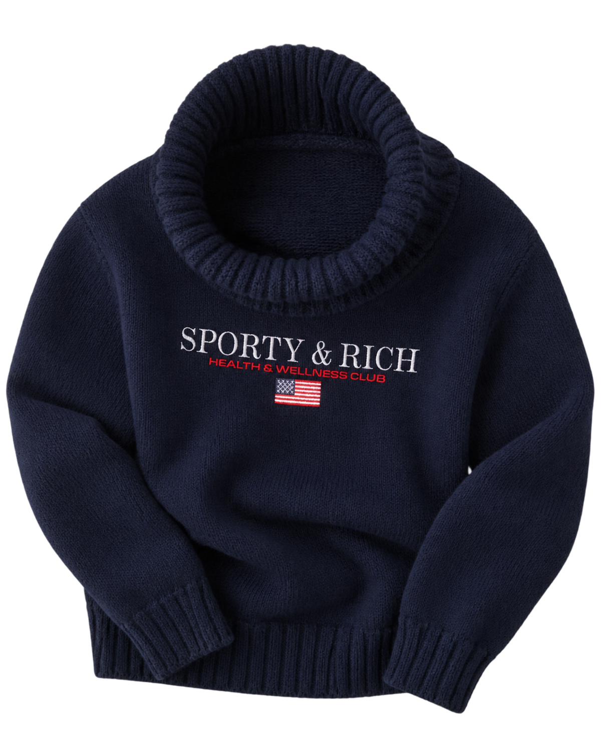 S&R Nautical Knitted Turtleneck - Navy