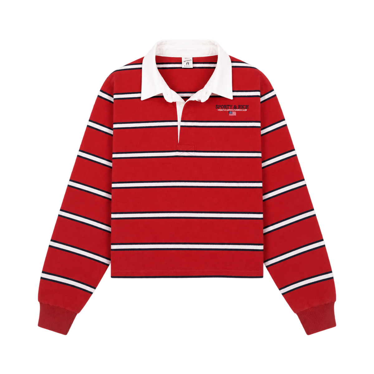 S&R Nautical Rugby Polo - Ruby/Navy/White