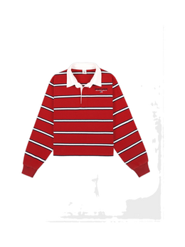 S&R Nautical Rugby Polo - Ruby/Navy/White