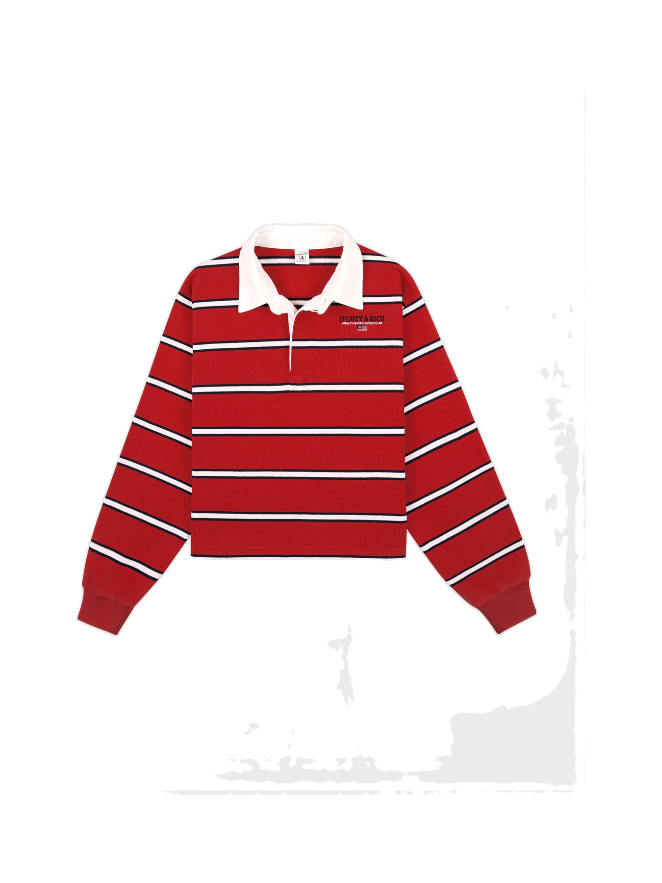 S&R Nautical Rugby Polo - Ruby/Navy/White