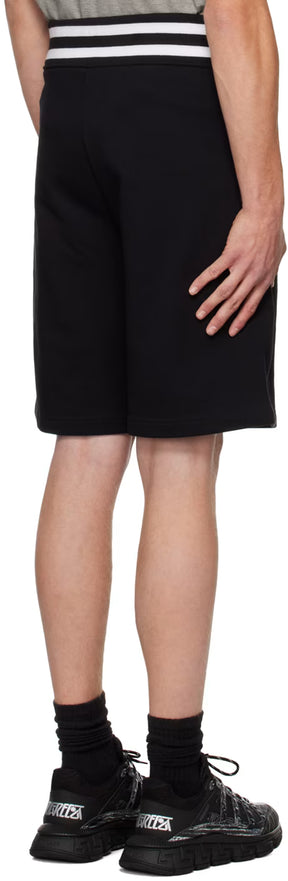 Black V-Emblem Shorts
