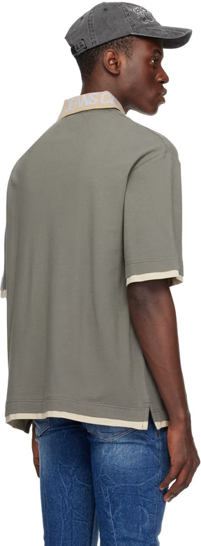 Khaki Intarsia Polo