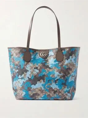 Gucci Blue Camouflage Supreme Tote