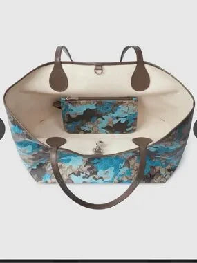 Gucci Blue Camouflage Supreme Tote