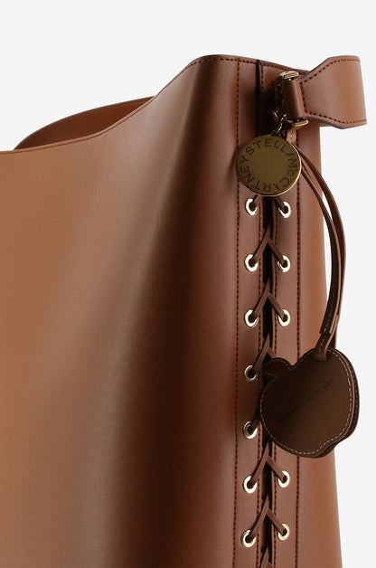 Stella McCartney Frayme laced smooth faux leather tote bag
