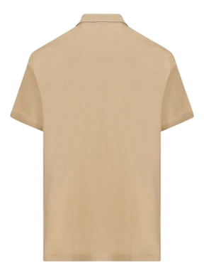 Burberry Branded Eddie Circle Logo Polo Shirt in Beige