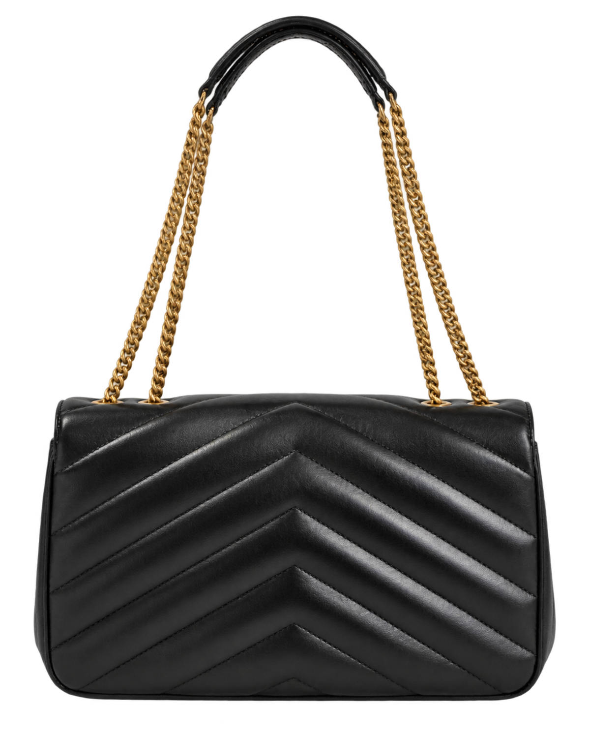 Saint Lauren Black Loulou Quilted Leather Shoulder Bag