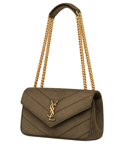 Saint Lauren LOULOU small in MATELASSÉ suede