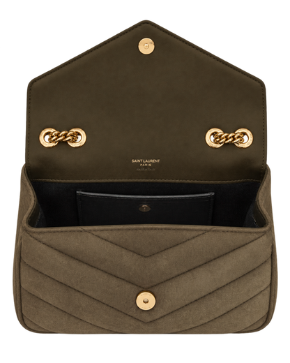 Saint Lauren LOULOU small in MATELASSÉ suede
