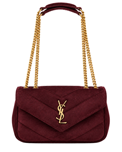 Saint Lauren Maroon Loulou Quilted Leather Shoulder Bag (Copy)