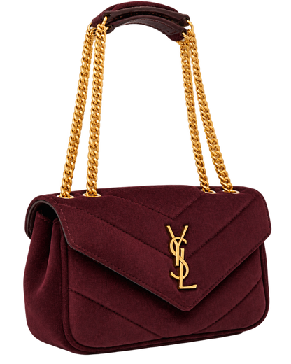 Saint Lauren Maroon Loulou Quilted Leather Shoulder Bag (Copy)