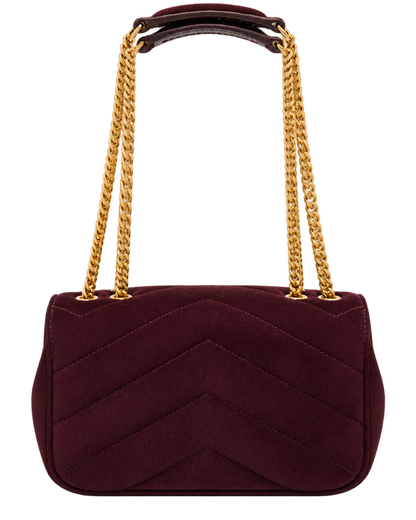 Saint Lauren Maroon Loulou Quilted Leather Shoulder Bag (Copy)