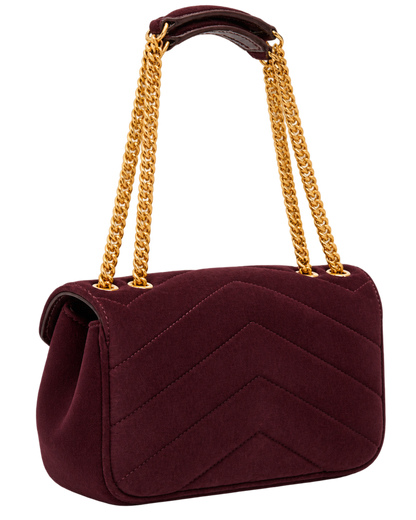 Saint Lauren Maroon Loulou Quilted Leather Shoulder Bag (Copy)
