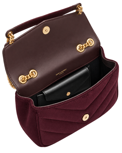 Saint Lauren Maroon Loulou Quilted Leather Shoulder Bag (Copy)
