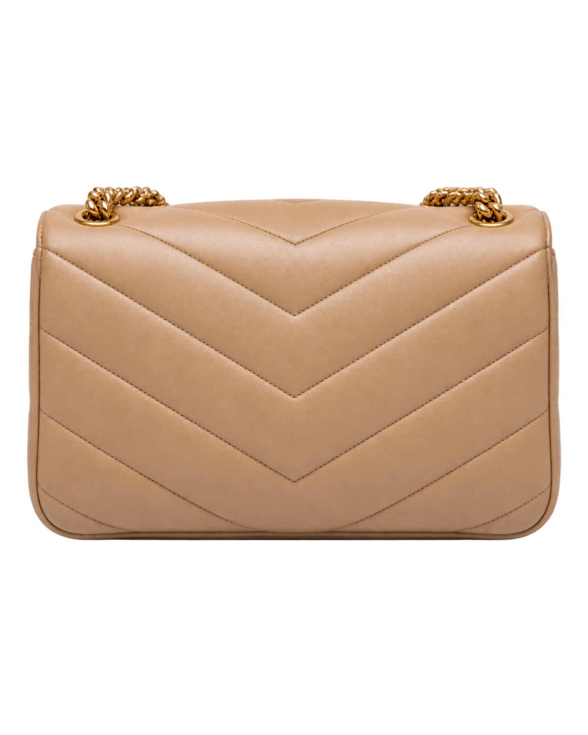 Saint Lauren Small Loulou chevron chain shoulder bag