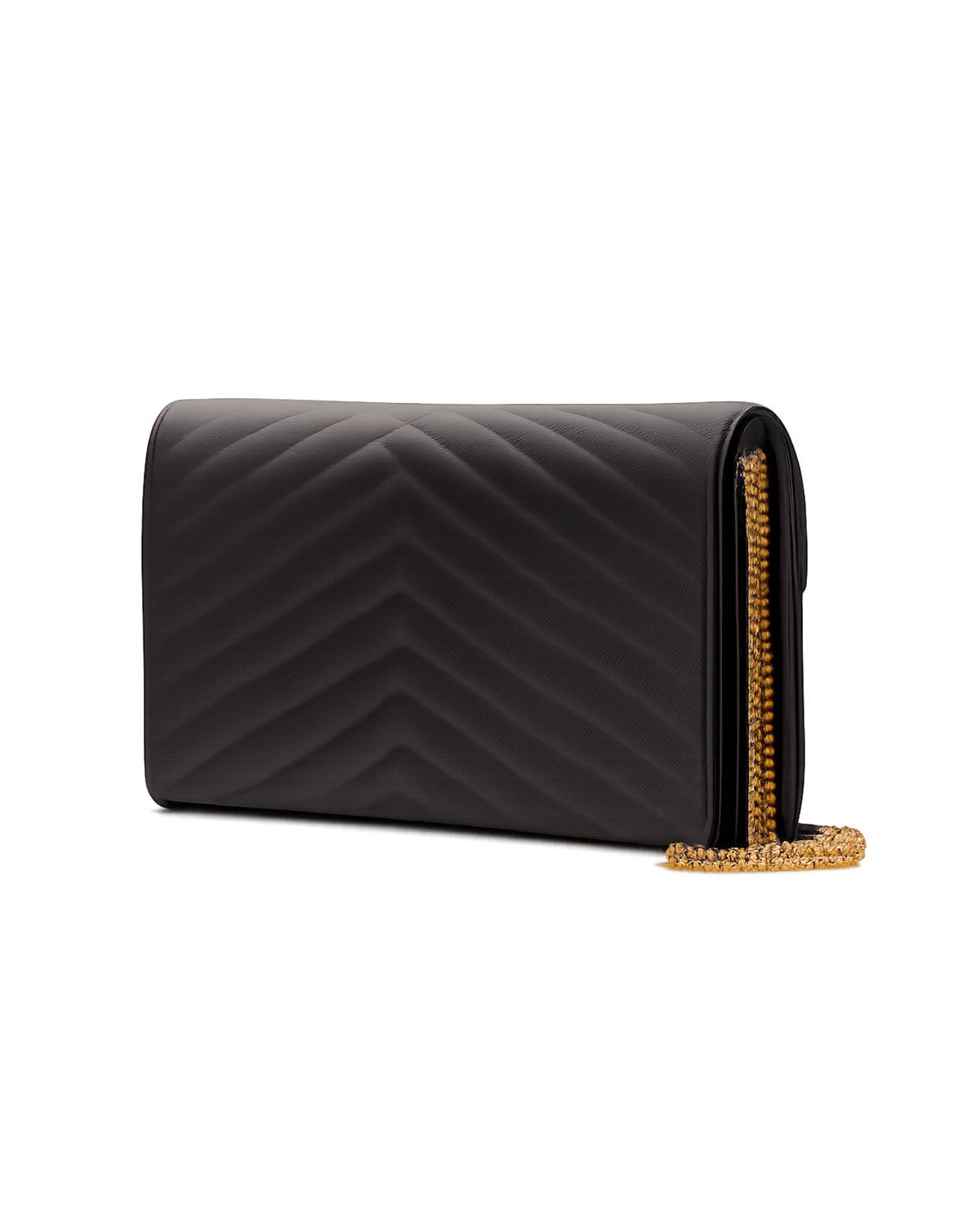 Saint Laurent Beige Quilted Leather chain on Wallet