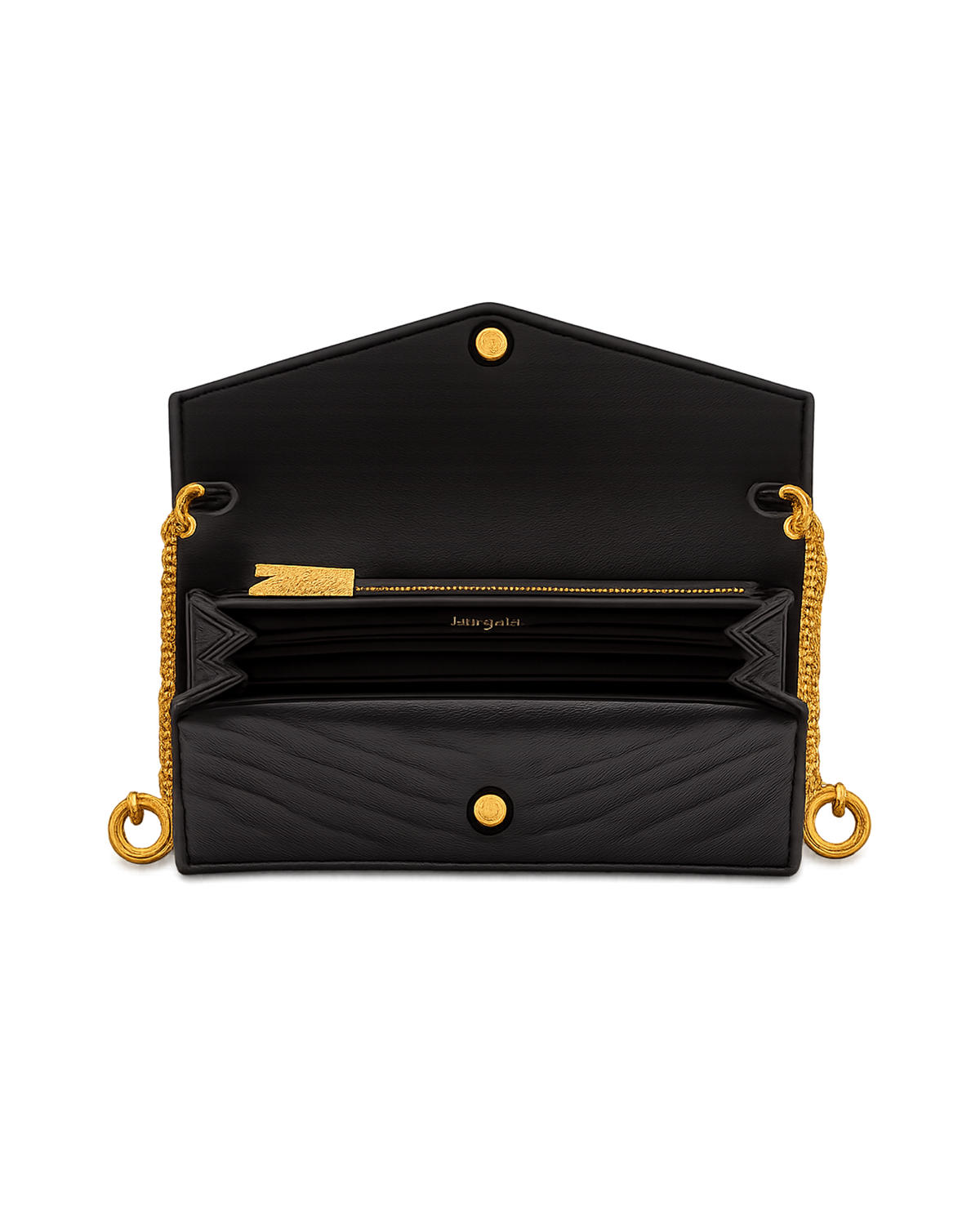 Saint Laurent Beige Quilted Leather chain on Wallet