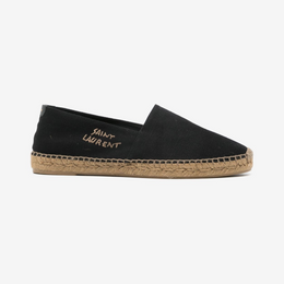 Saint Laurent logo-print canvas espadrilles