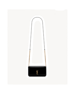 CASSANDRE phone holder IN PATENT LEATHER BLACK