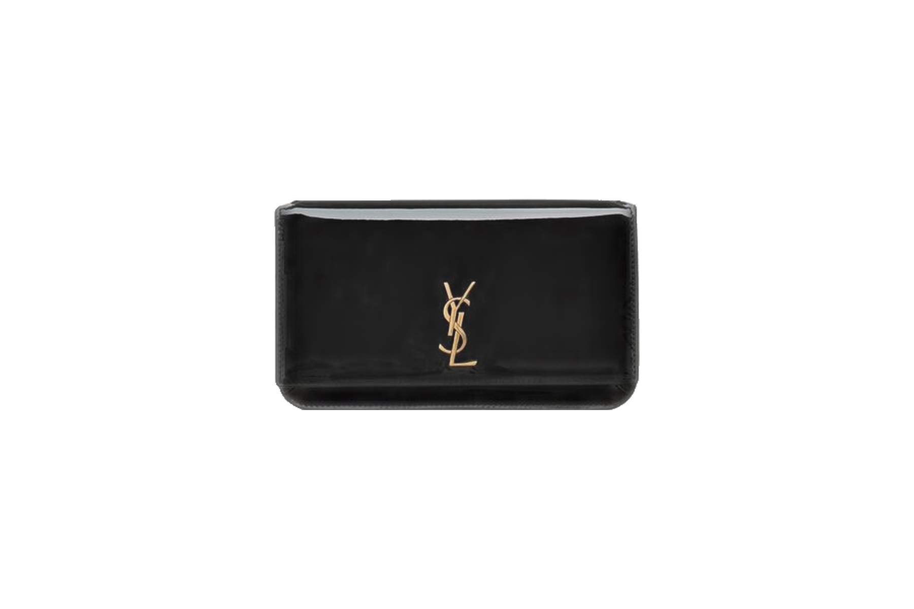 CASSANDRE phone holder IN PATENT LEATHER BLACK