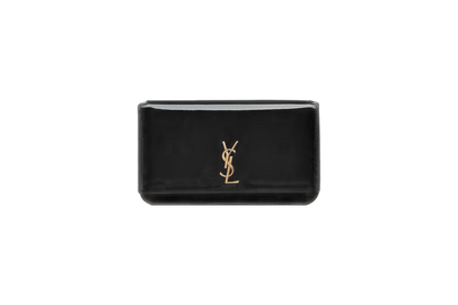 CASSANDRE phone holder IN PATENT LEATHER BLACK
