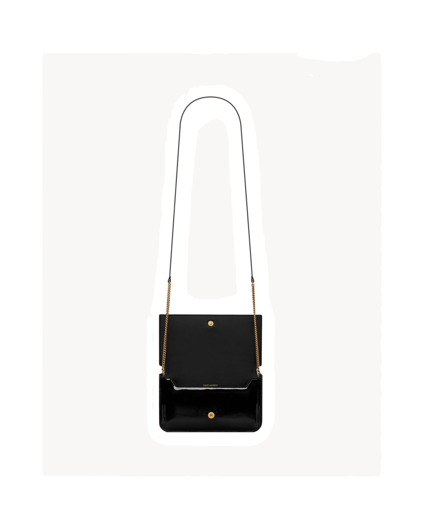 CASSANDRE phone holder IN PATENT LEATHER BLACK