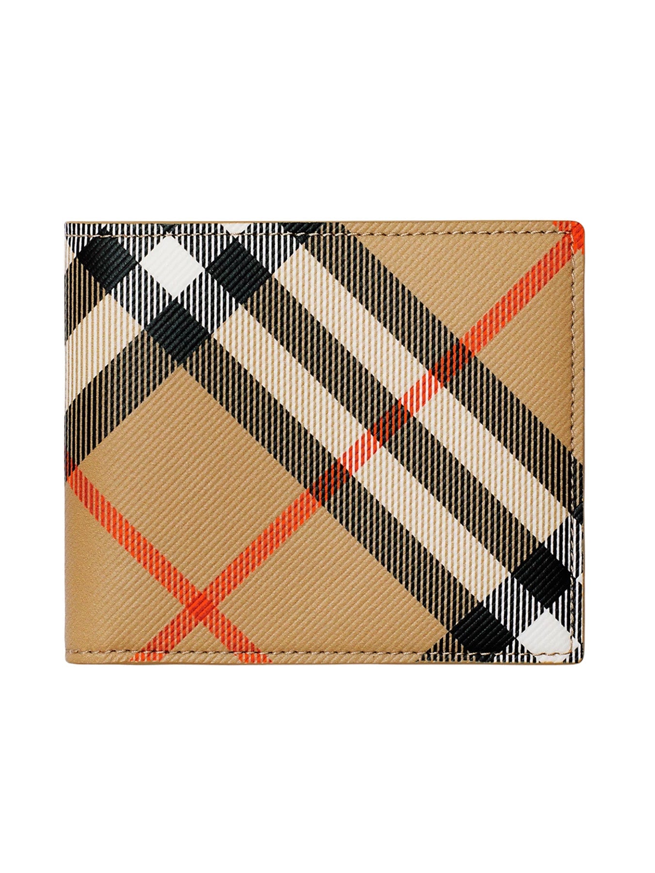 Burberry Check Bifold Wallet in Sand