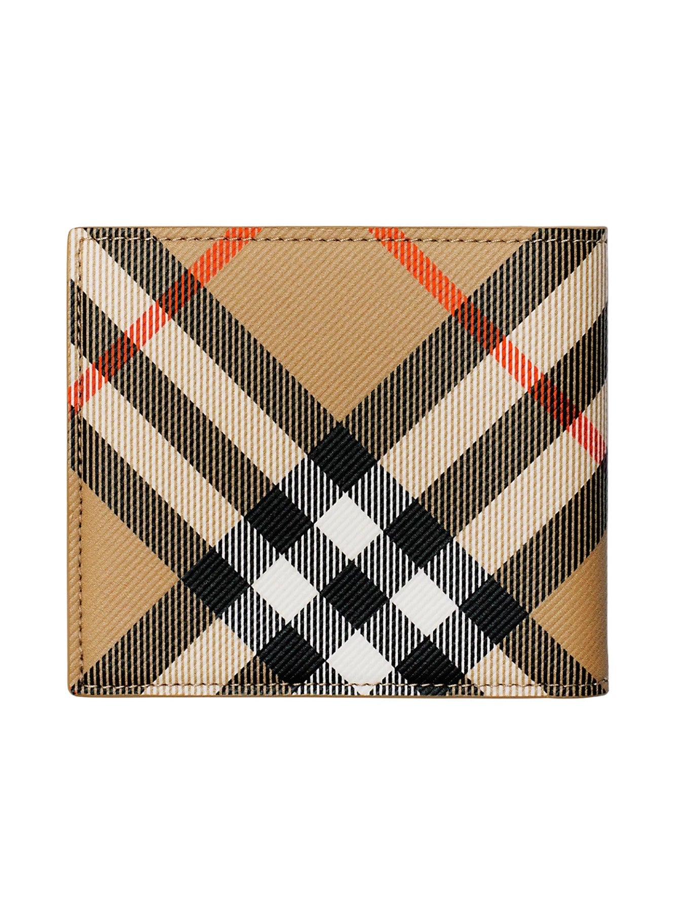 Burberry Check Bifold Wallet in Sand