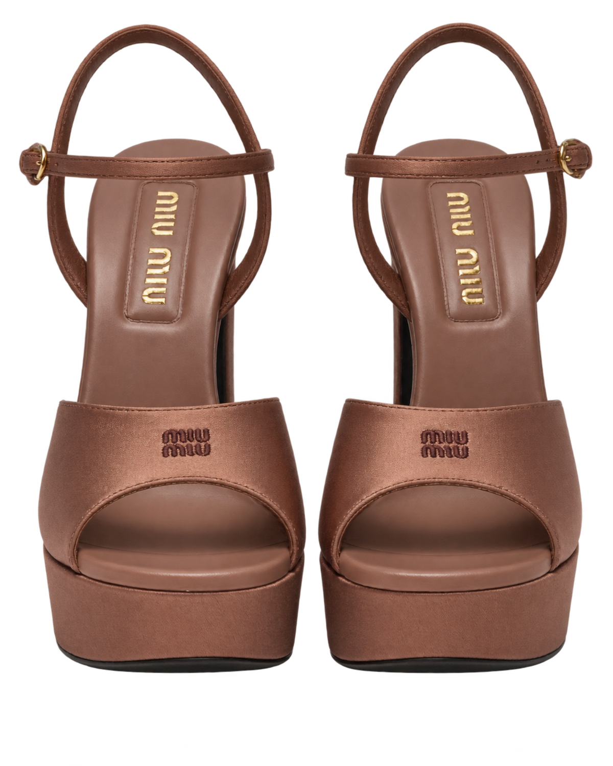 Satin platform sandals