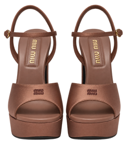 Satin platform sandals