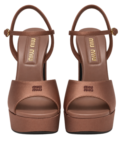 Satin platform sandals