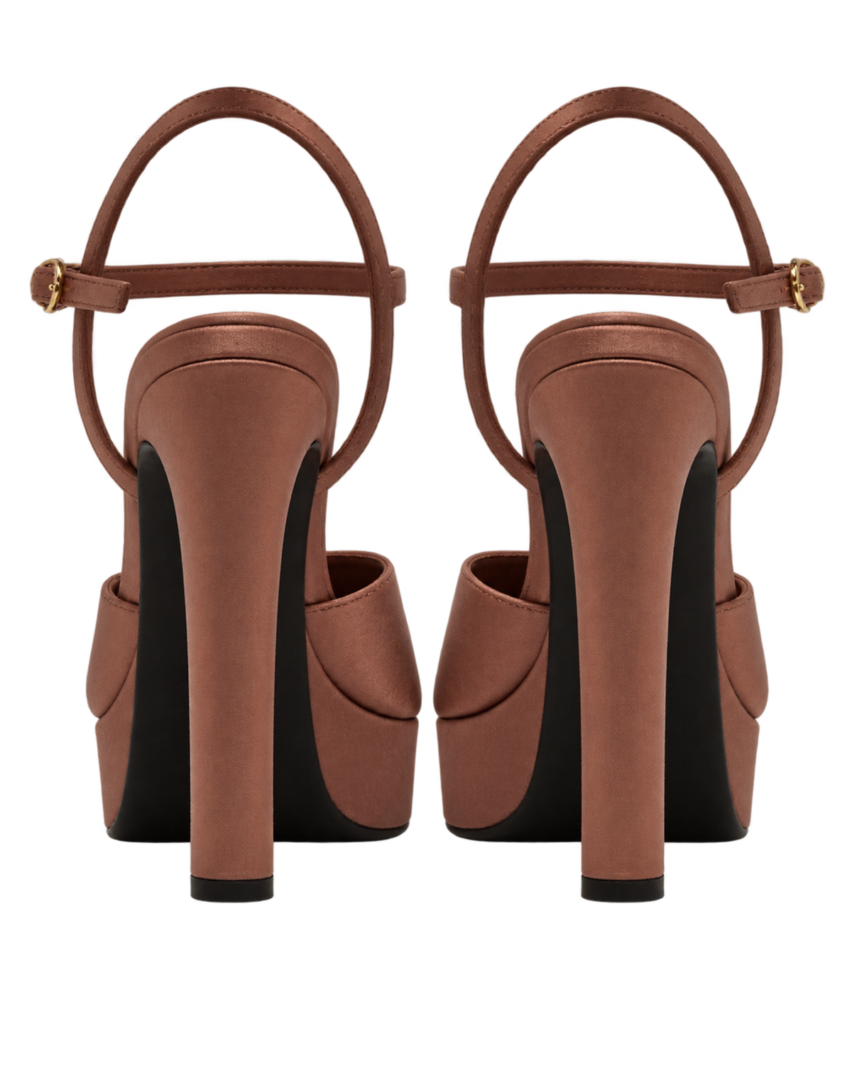 Satin platform sandals