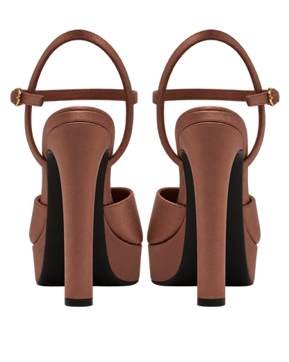 Satin platform sandals